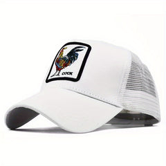 Spring Animal Embroidery Mesh Cap Baseball Hat Hip hop Cap