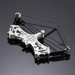 Stainless Steel Mini Bow Decompression Toy with 5 Suction Cup Arrows