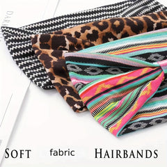 Bohemia Floral Bandeau Headband Wide Knot Hair Scarf Elastic Turban
