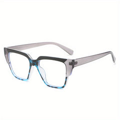 Tortoiseshell Square Clear Lens Computer Glasses for Men Women