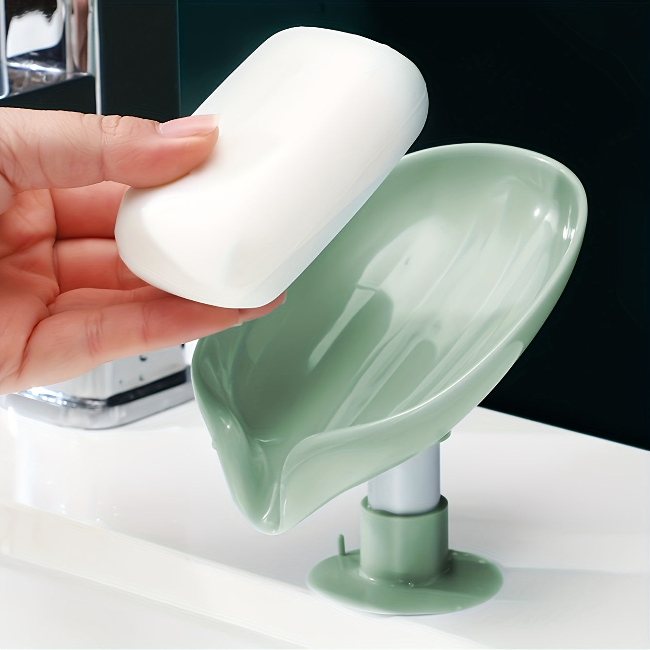 Stylish Bathroom Rack with Soap Dish Holder for Storage and Organization