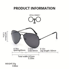 Vintage Alloy Sunglasses Gradient UV Protection