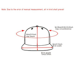 Men's Adjustable Cross Embroidery Hip Hop Hat