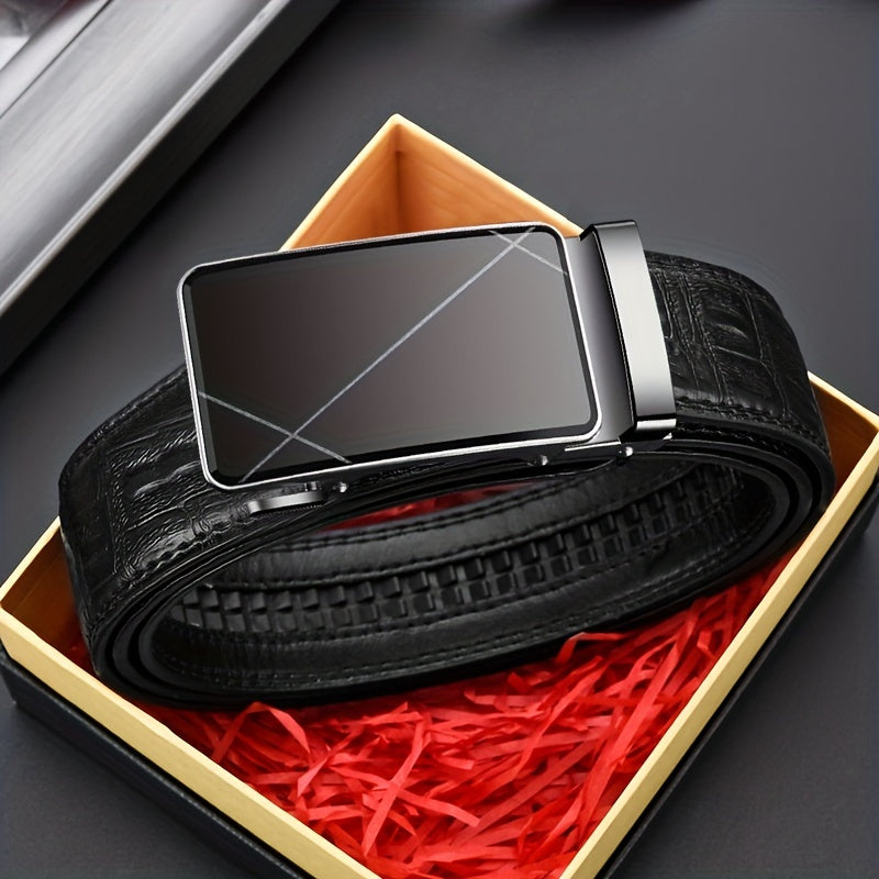 Men's Automatic Buckle Business Belt for Business Husbands
