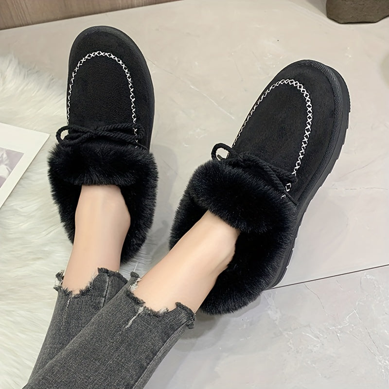Women's Non-slip Winter Snow Shoes Fleece Ankle Boots