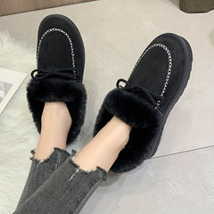 Women's Non-slip Winter Snow Shoes Fleece Ankle Boots