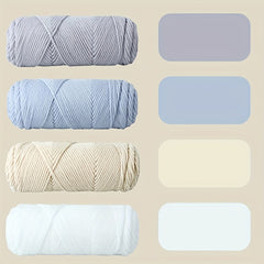 Soft Solid Cotton Yarn for Knitting DIY Handicrafts