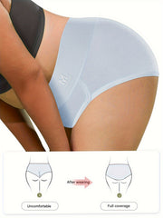 4 Pack Plus Size Panties Set Plus Comfort Letter Print Stretch Soft Panties