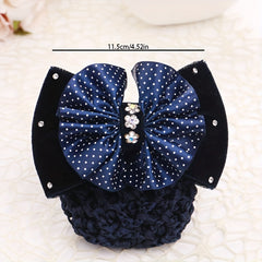 French Clip & Rhinestone Bow Vintage Barrette