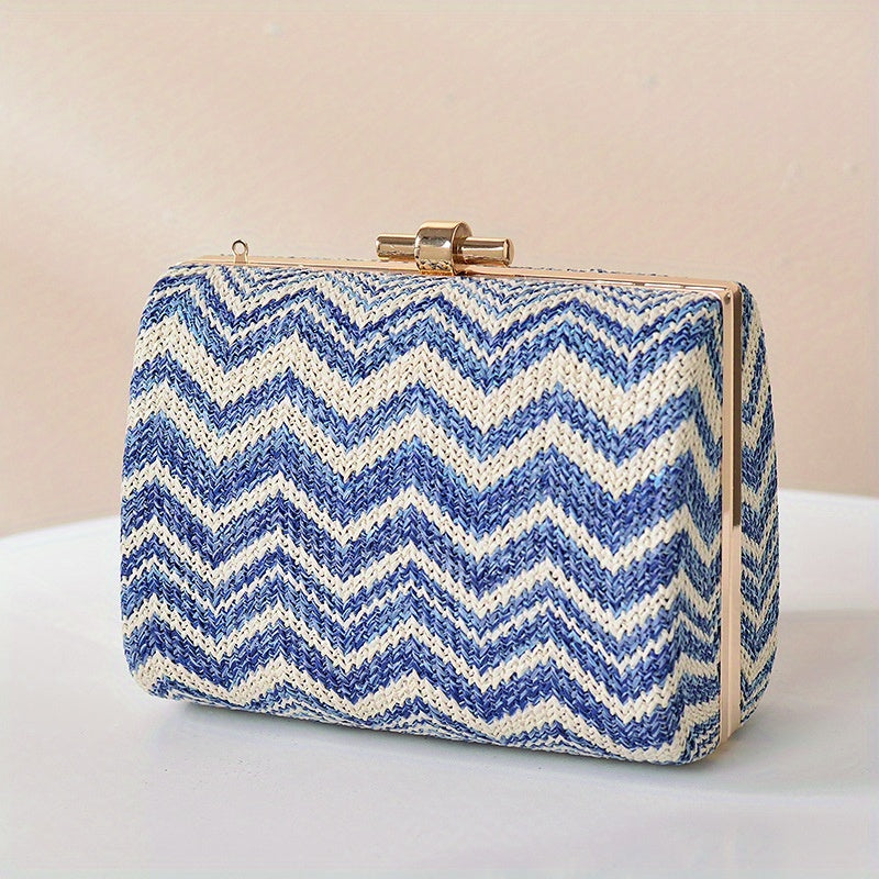 Chinese Style Straw Handbag Prom Purse Wedding Party Dinner