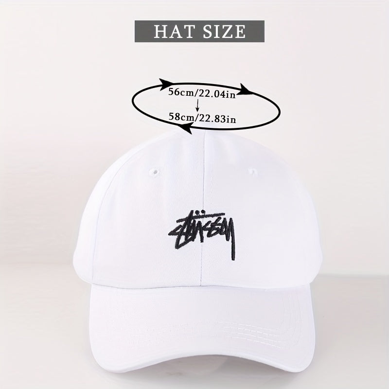 Letter Embroidery Baseball Cap Solid Couple Sports Hat Adjustable Dad Hats