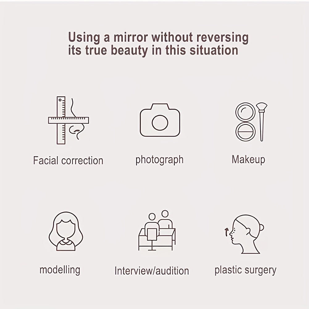 True Mirror Non Reversing Stand Mirror True Reflection Vanity Makeup Mirror