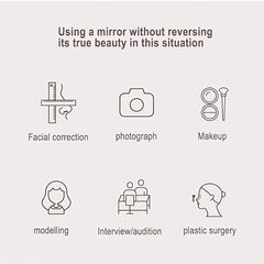 True Mirror Non Reversing Stand Mirror True Reflection Vanity Makeup Mirror