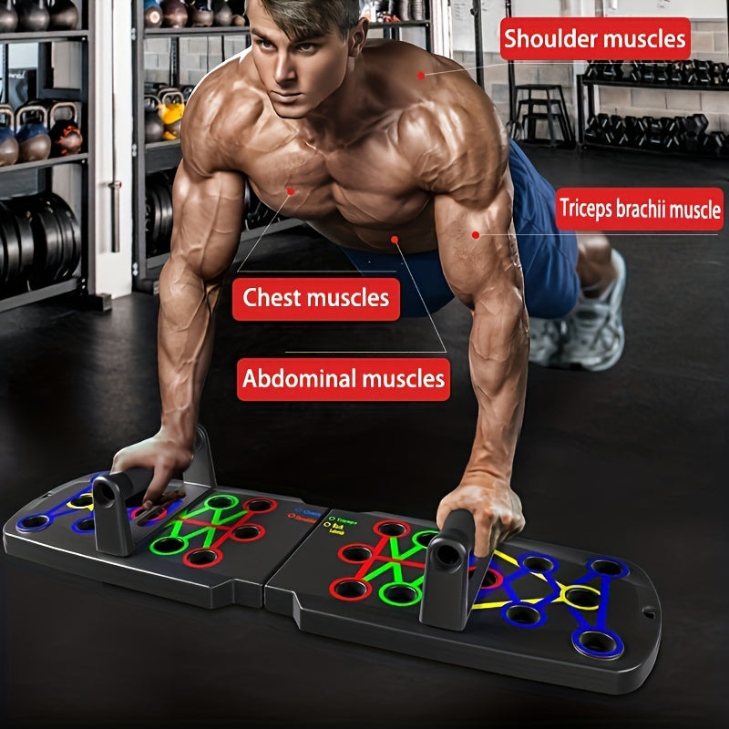 Portable Chest & Abdominal Muscle Trainer Push Up Board for Home & Gym Exercise