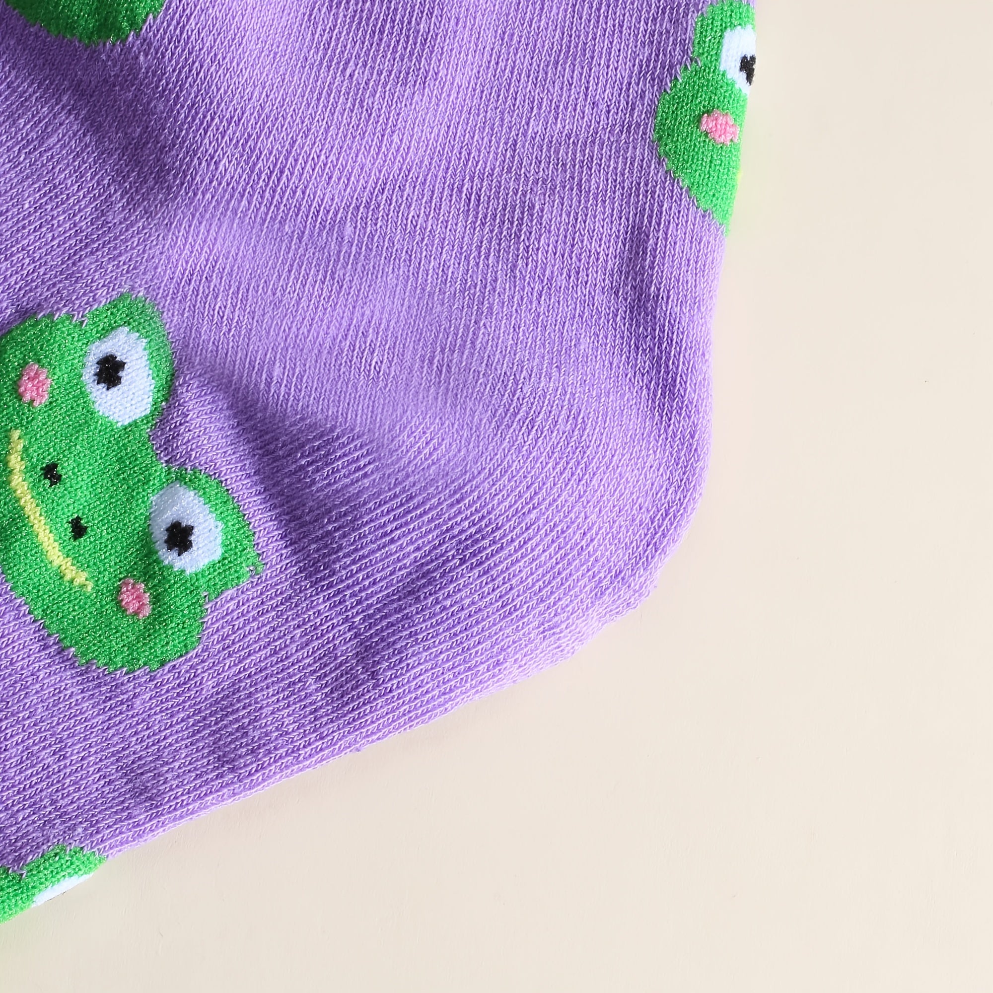 Funny Frog Pattern Socks Women's Mid Tube Stockings