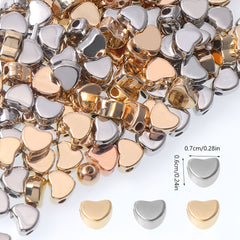 100pcs Heart Partition Beads for Jewelry Making