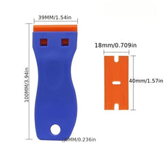 Plastic Blade Scraper Tool with 20 Blades for Removing Labels