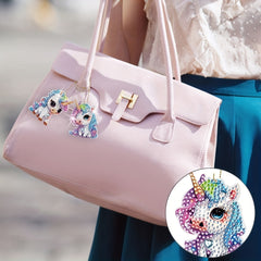 7pcs Unicorn 5D Diamond Painting Keychain Set