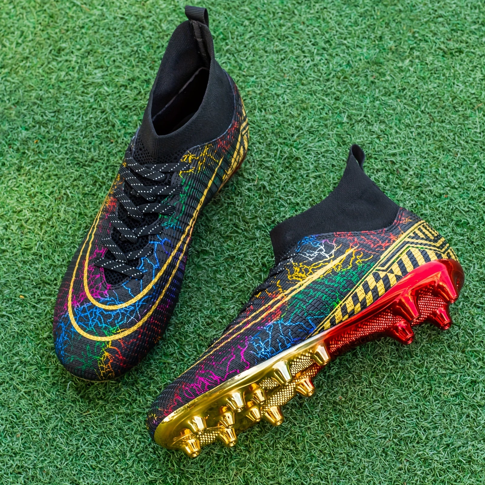 High Top Non Slip AG Football Cleat for Boys