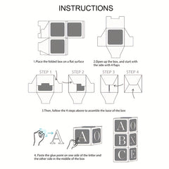 3pcs 1st Birthday Balloon Box Decoration Wedding Anniversary