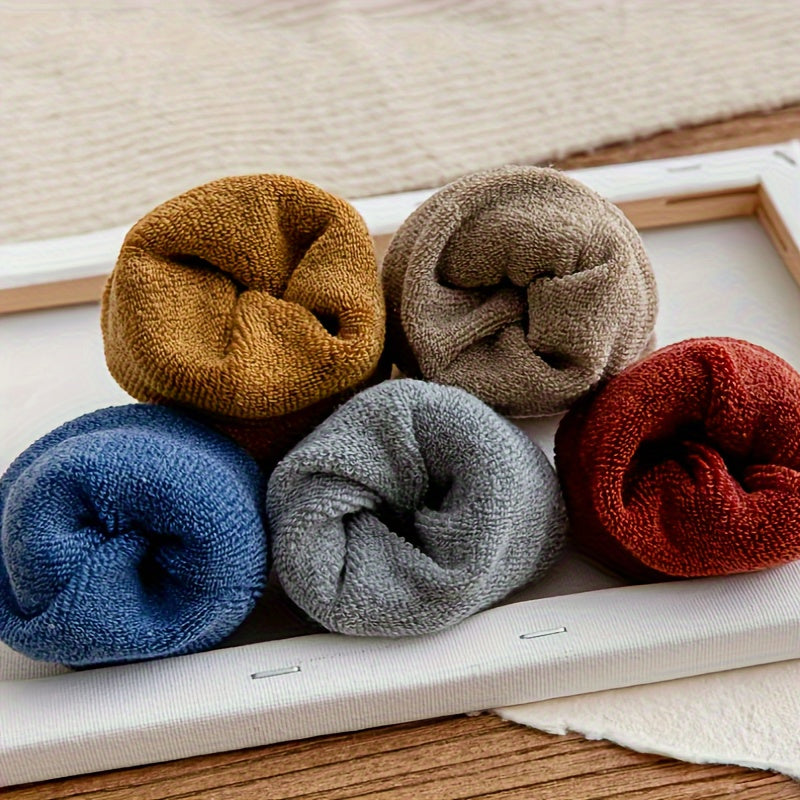 6 Pairs Comfy & Warm Solid Socks for Women