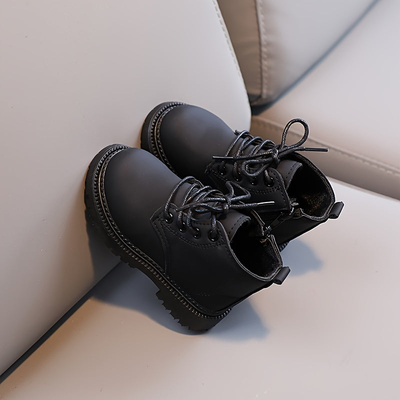 Vintage Lace Up Boots Zipper Lightweight Non Slip Boots Autumn Winter