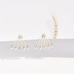 Boho Crystal Ear Jacket Earrings Rhinestone Ear Climber Jewelry