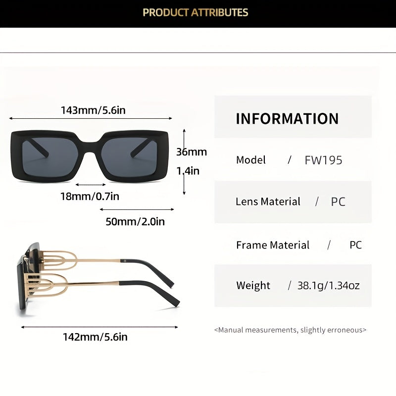 Square Jelly Sunglasses Casual Gradient Glasses UV400