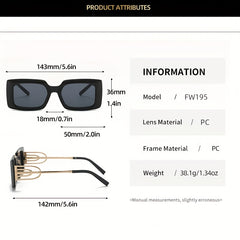 Square Jelly Sunglasses Casual Gradient Glasses UV400