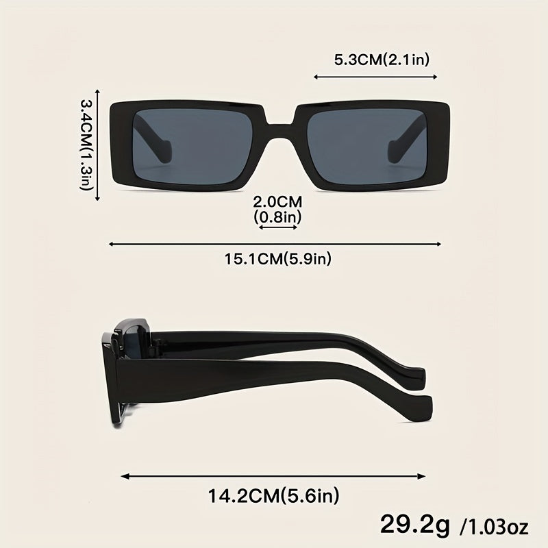 Y2K Rectangle Sunglasses UV400 Sun Shades Glasses