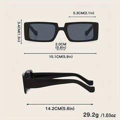 Y2K Rectangle Sunglasses UV400 Sun Shades Glasses
