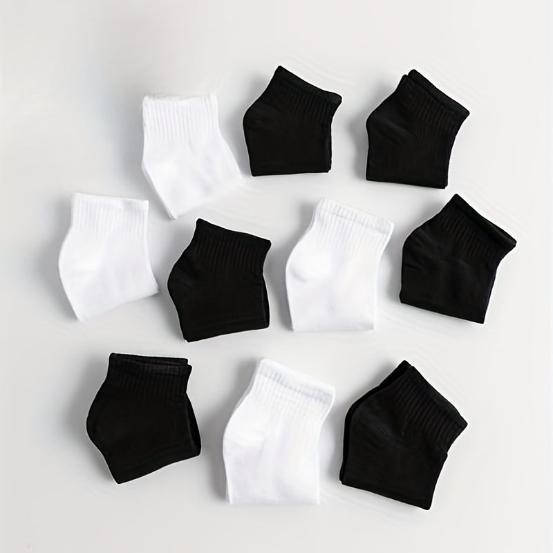 10 Pairs Solid Short Socks Women's Stockings