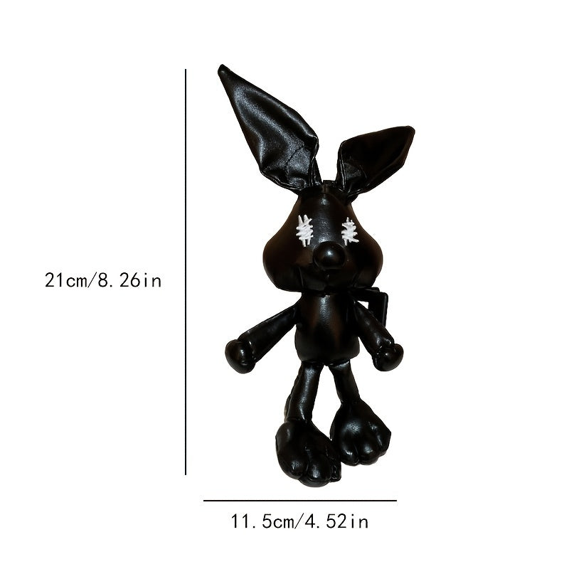 Leather Rabbit Hair Claw Clip Punk Y2K Grip Hair Jaw Clip