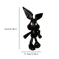 Leather Rabbit Hair Claw Clip Punk Y2K Grip Hair Jaw Clip