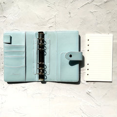 1pc A5 A6 PU Ring Binders Notebook with Paper Leather Binder