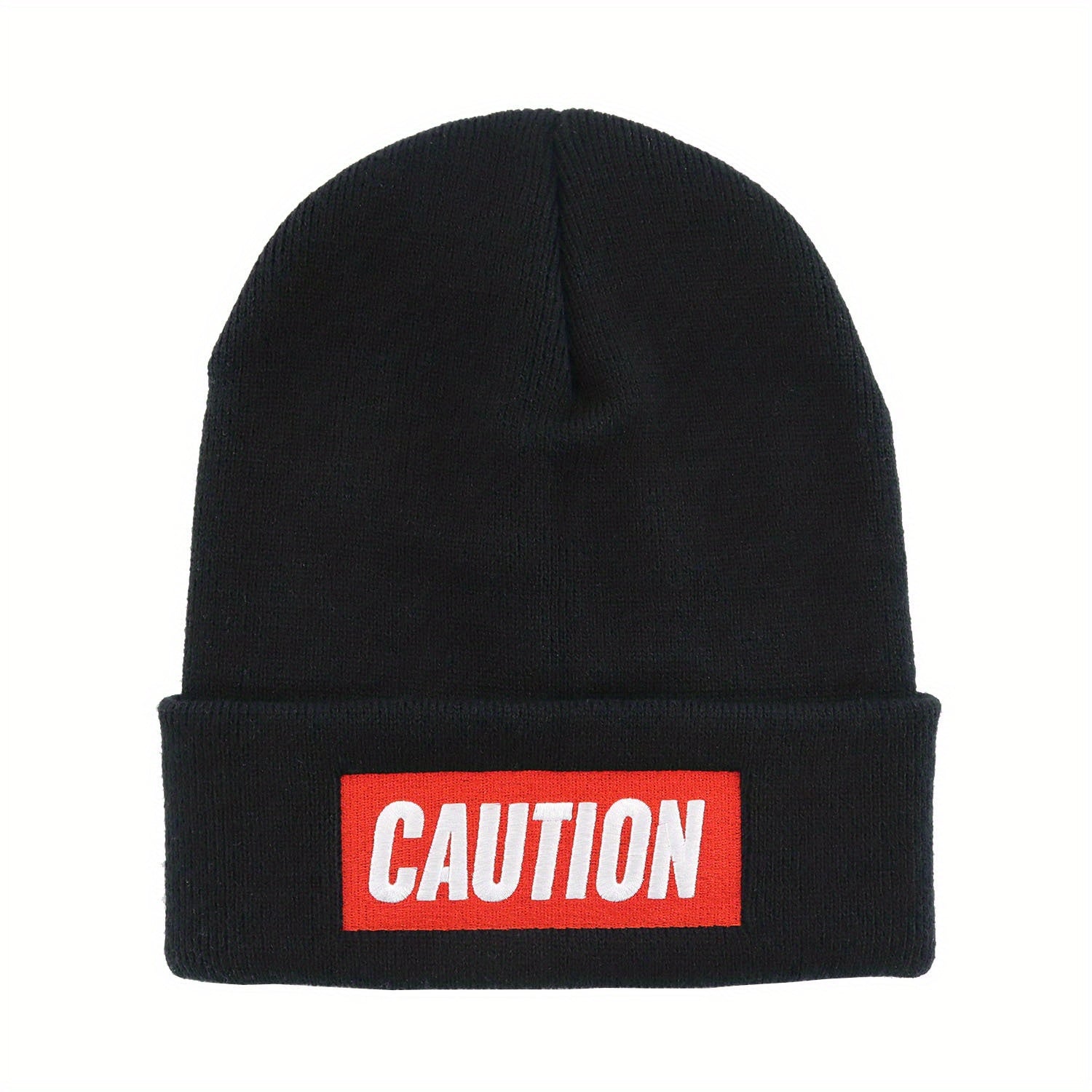 Printed Beanie Solid Knit Hat Warm Skull Hat Casual Coldproof Beanie
