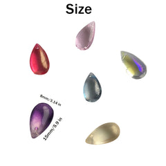 20pcs 8 15mm Large Teardrop Pendant Bead Crystal Glass DIY Beads Jewelry Making