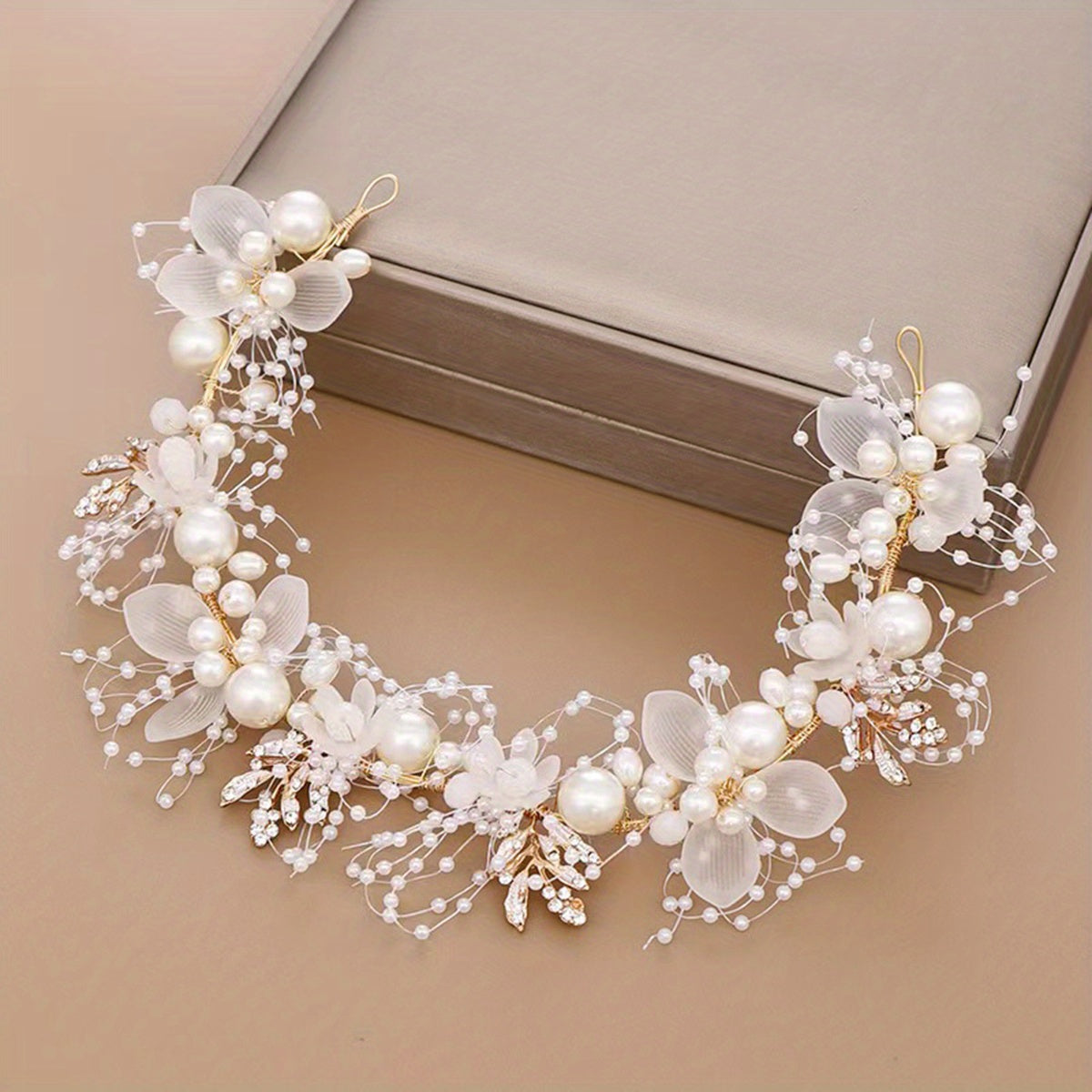 Faux Pearl Headband Bridal Head Piece Wedding Hair Accessories
