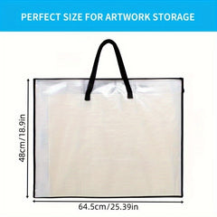 Art Briefcase Organizer Zipper Storage Folder For Artwork Posters Scrapbooking