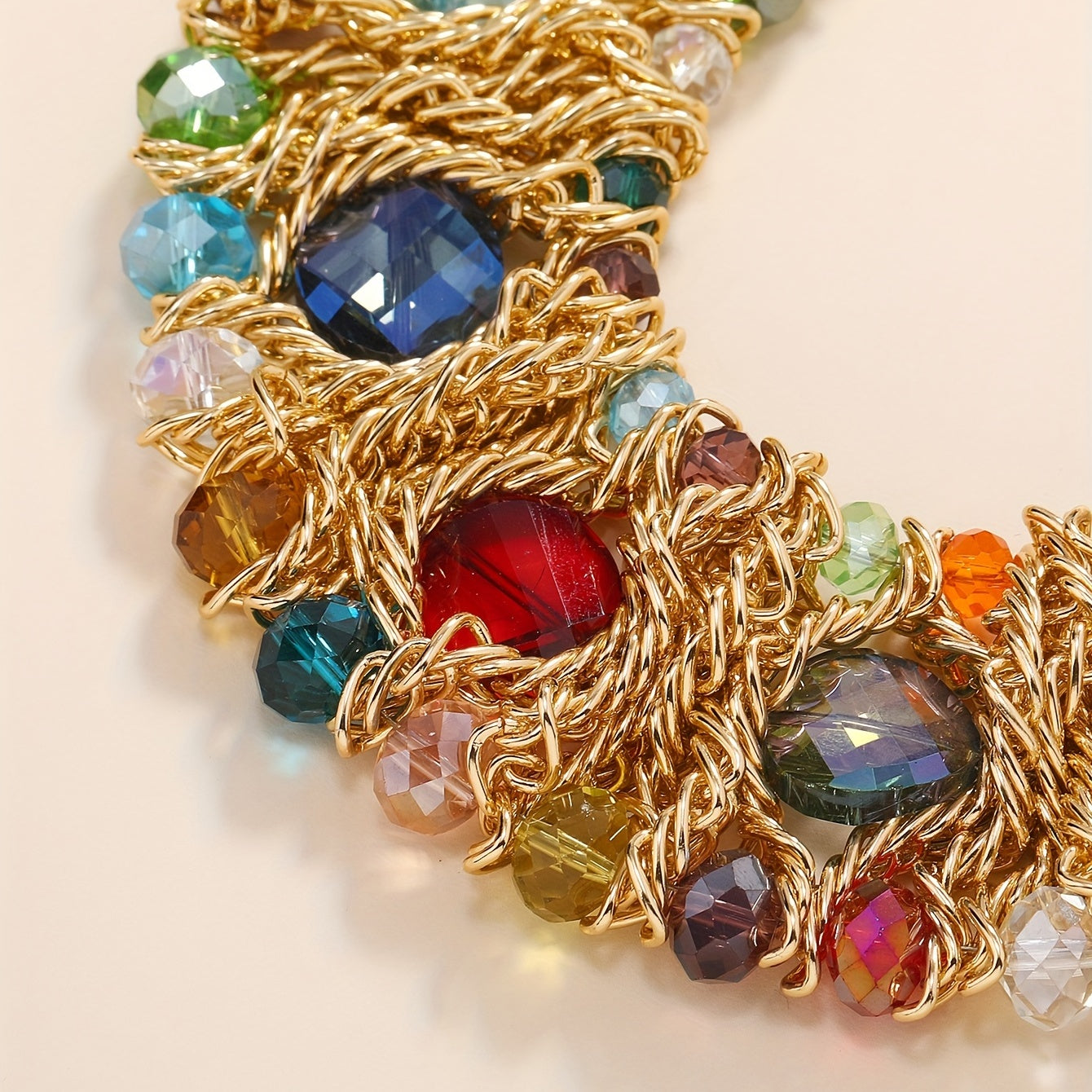 Boho Crystal Chunky Necklace Party Favors