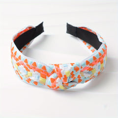 Embroidered Knotted Headband for Women Ethnic Style Hair Hoop Headdress