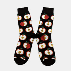 5 Pairs Cute Animal & Fruit Print Mid Tube Socks Women's Stockings