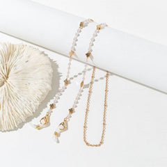 Stylish Glasses Chain Pearl Mask Chain Cross Crown Pendants