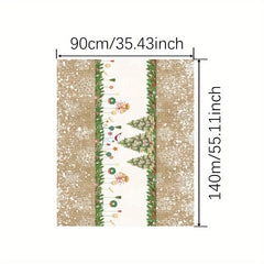 Polyester Christmas Tablecloth Tree Snowflake Table Cover