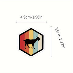 62pcs Goat Vinyl Stickers for Water Bottle Laptop Luggage Cup Computer