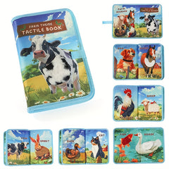 Interactive Farm Animal Touch Book Sensory Learning Toy for Youngsters