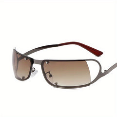 Y2K Sunglasses Shield Wrap Gradient Lens Oversized Eyewear