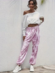 Women's Plus Tie Dye High Rise Jogger Trousers