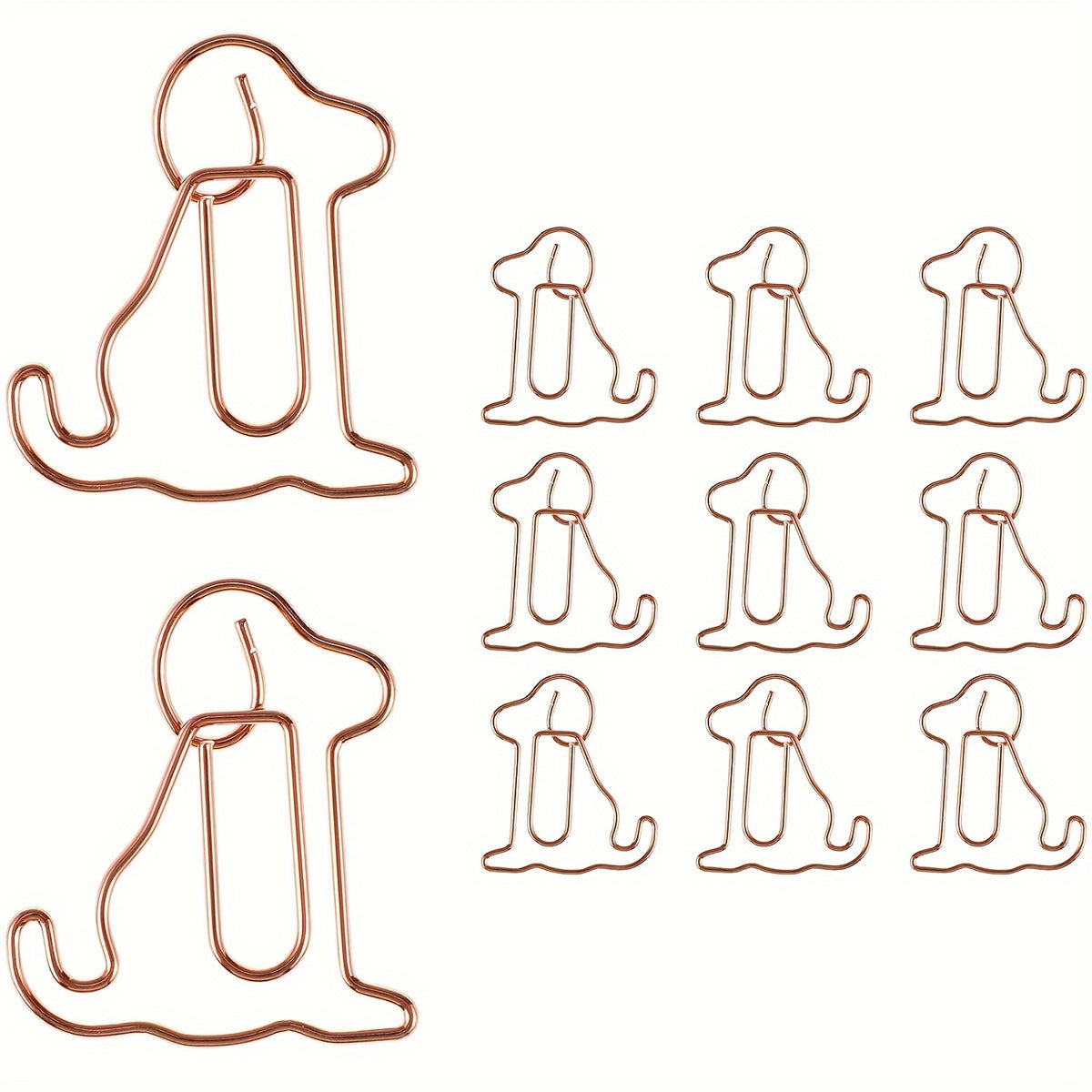 10pcs Colorful Dog Paper Clips Bookmark Clips for Office School Supplies Party