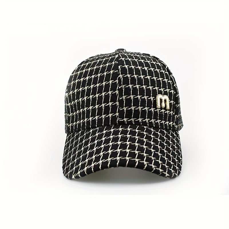 Plaid Pattern Sun Hat Classic Baseball Cap Lightweight Dad Hats For Women